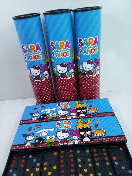 Kit Domino e Pega Varetas Hello Kitty e Sua Turma