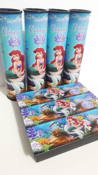Kit Domino e Pega Varetas Pequena Sereia
