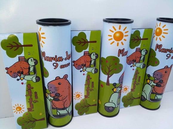 Kit Domino e Pega Varetas Personalizado Capivara