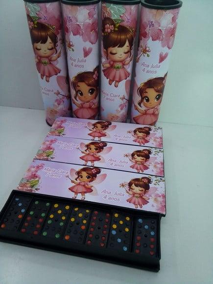 Kit Domino e Pega Varetas Personalizado Fadas