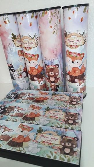 Kit Domino e Pega Varetas Personalizado Floresta