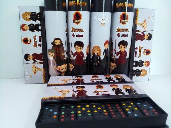 Kit Domino e Pega Varetas Personalizado Harry Potter