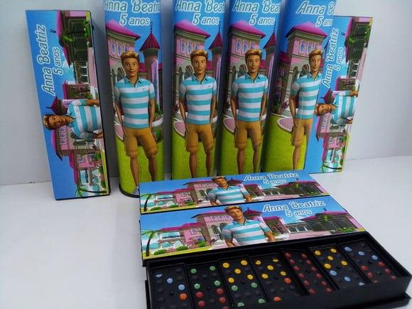 Kit Domino e Pega Varetas Personalizado Ken