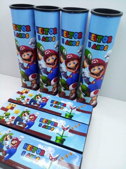 Kit Domino e Pega Varetas Personalizado Mario