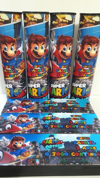 Kit Domino e Pega Varetas Personalizado Mario
