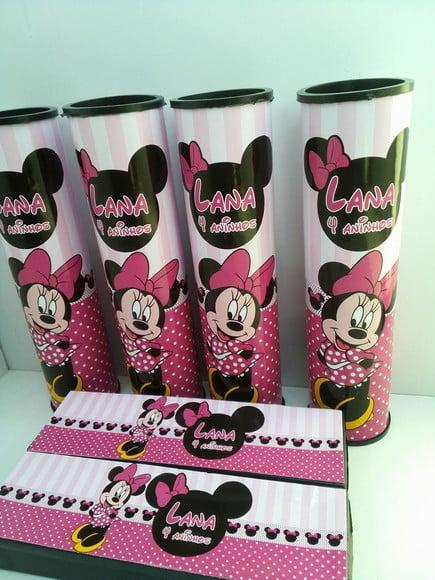 Kit Domino e Pega Varetas Personalizado Minnie