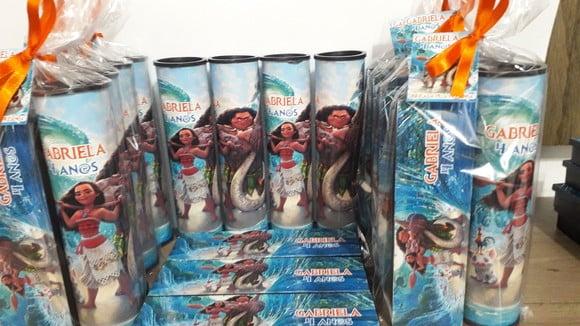 Kit Domino e Pega Varetas Personalizado Moana
