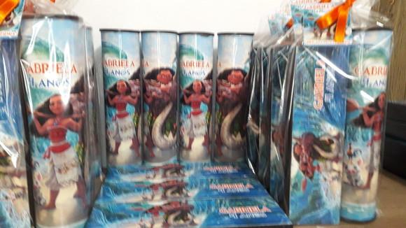 Kit Domino e Pega Varetas Personalizado Moana