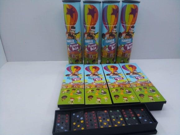 Kit Domino e Pega Varetas Personalizado Mundo Bita