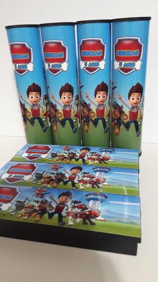 Kit Domino e Pega Varetas Personalizado Patrulha Canina