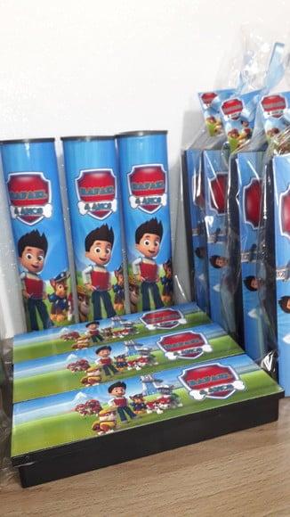 Kit Domino e Pega Varetas Personalizado Patrulha Canina