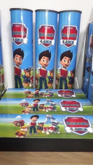 Kit Domino e Pega Varetas Personalizado Patrulha Canina