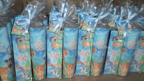Kit Domino e Pega Varetas Personalizado Safari Aquarela