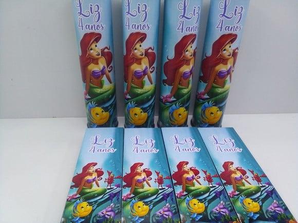 Kit Domino e Pega Varetas Personalizado Pequena Sereia