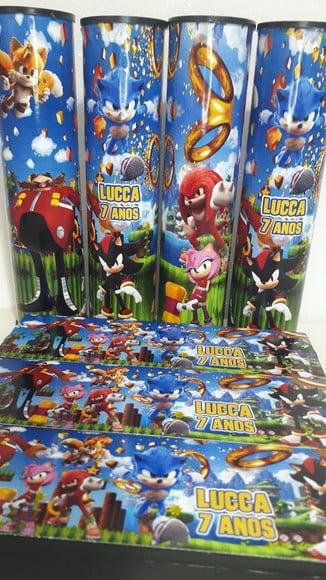 Kit Domino e Pega Varetas Personalizado Sonic