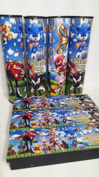 Kit Domino e Pega Varetas Personalizado Sonic