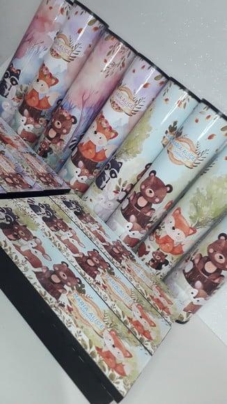 Kit Domino e Pega Varetas Personalizado Tema Bosque