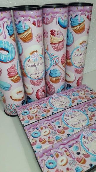 Kit Domino e Pega Varetas Personalizado Tema Doces