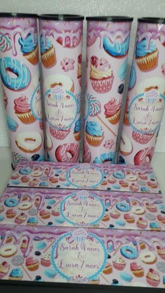Kit Domino e Pega Varetas Personalizado Tema Doces