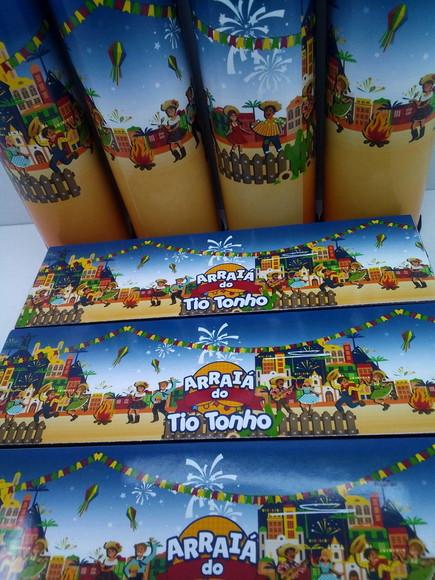 Kit Domino e Pega Varetas Personalizado Tema Festa Junina