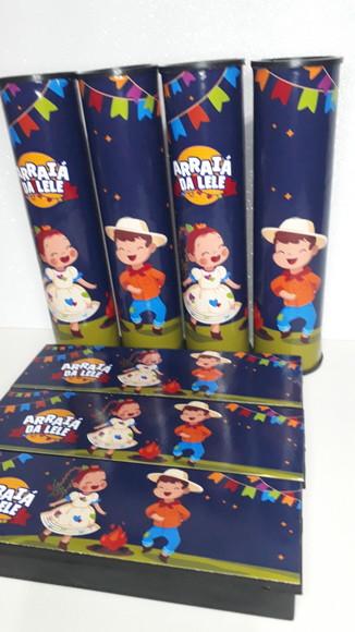 Kit Domino e Pega Varetas Personalizado Tema Festa Junina