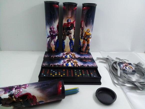 Kit Domino e Pega Varetas Personalizado Tema Transformers