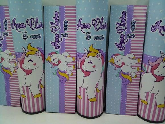 Kit Domino e Pega Varetas Personalizado Unicornio