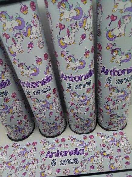 Kit Domino e Pega Varetas Personalizado Unicornio