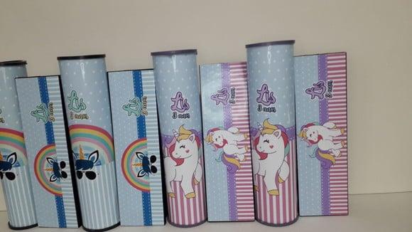 Kit Domino e Pega Varetas Personalizado Unicornio