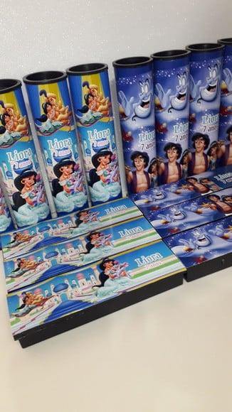 Kit Domino e Pega Varetas Tema Jasmine e Aladim