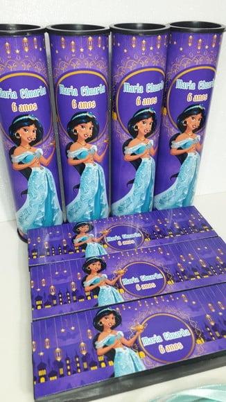 Kit Domino e Pega Varetas Tema Jasmine e Aladim
