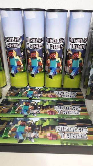 Kit Domino e Pega Varetas Tema Minecraft
