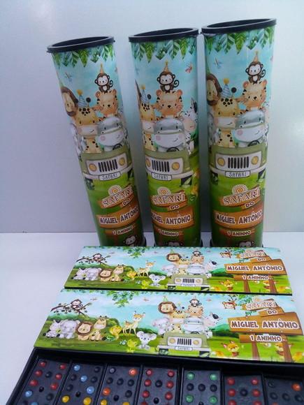 Kit Domino e Pega Varetas Tema Safari Baby