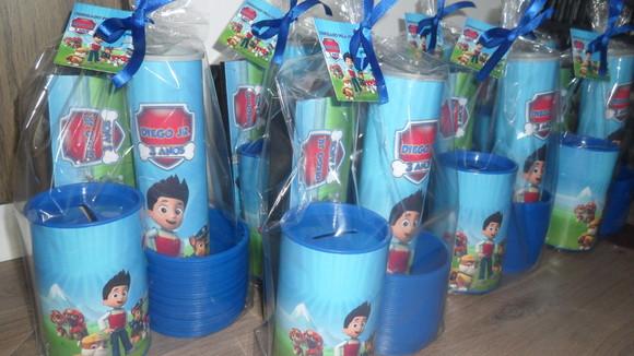 Kit Domino+cofre+pega Varetas +mola Patrulha Canina