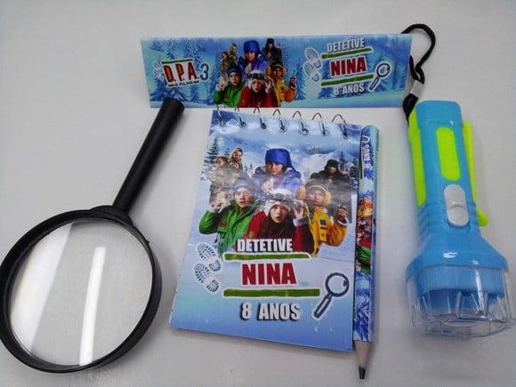 Kit Dpa Bloquinho + Mini Lápis + Lupa