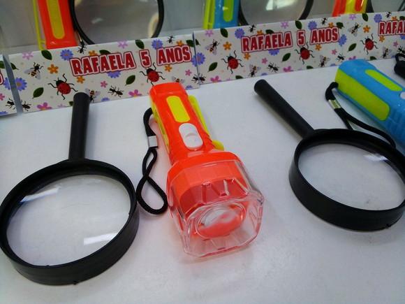 Kit Lanterna e Lupa Tema Insetos para Menina