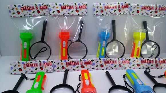 Kit Lanterna e Lupa Tema Insetos para Menina