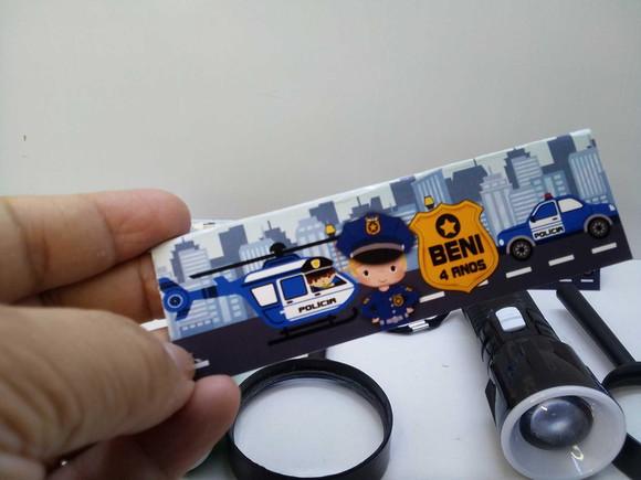 Kit Lanterna e Lupa Tema Policial