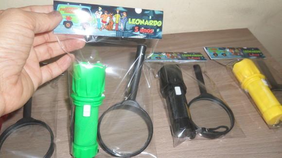 Kit Lanterna e Lupa Tema Scooby Doo