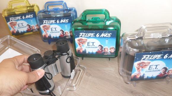 Kit Maletinha + Binoculo Prata Tem Et o Filme