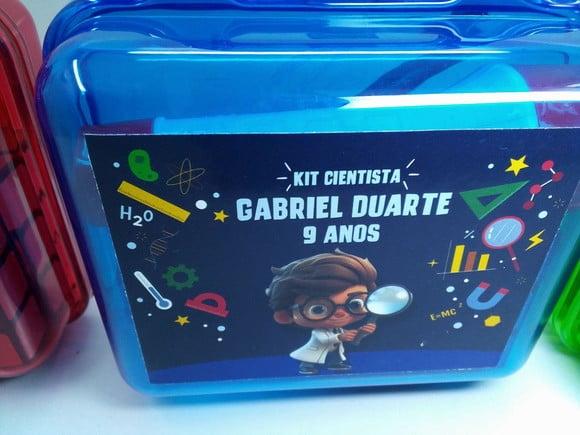 Kit Maletinha Cientista + Lupa + Lanterna + Cubo Magico