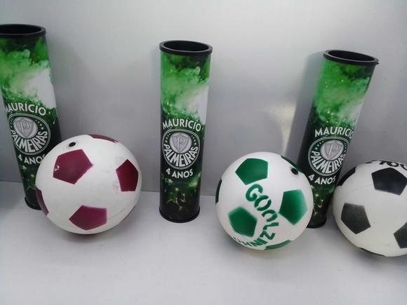 Kit Pega Vareta + Mini Bola Tipo Dente de Leite Tema Futebol