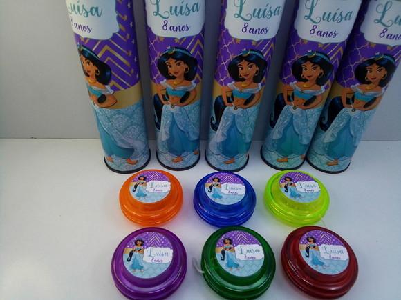 Kit Pega Varetas e Ioio Personalizado Tema Jasmine