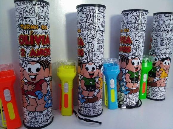 Kit Pega Varetas e Lanterna Personalizado Turma da Monica