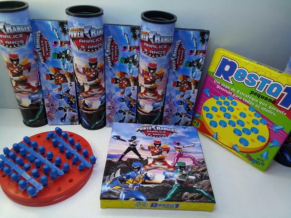 Kit Resta 1 + Domino + Pega Varetas Power Rangers