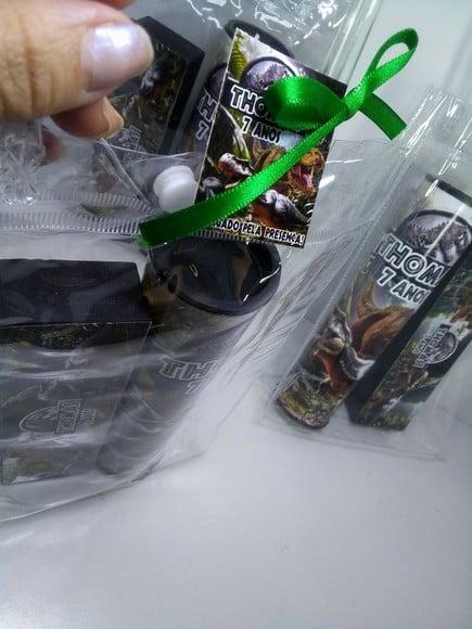 Kit Sacolinha Cristal + Domino e Pega Varetas Dinossauro