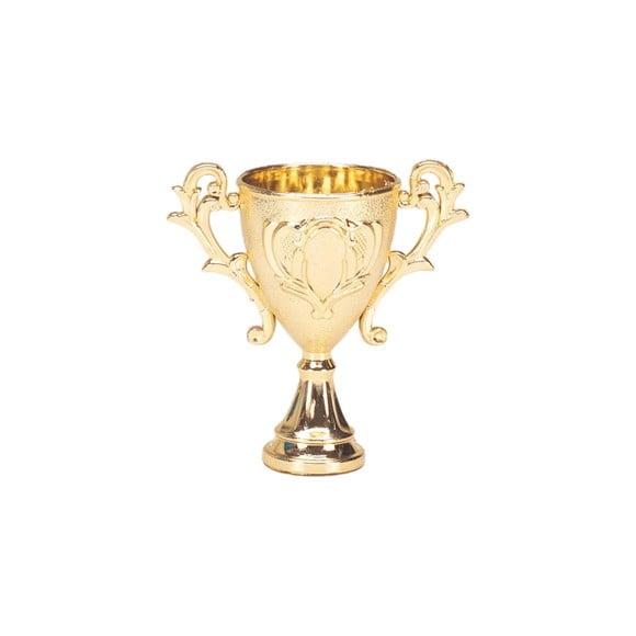 Lembrancinha Troféu Futebol Dourado Platico 9,5x 9,2 cm