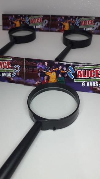 Lupa + Lapela Personalizada Detetives do Predio Azul