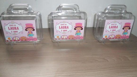 Maletinha Personalizada Tema Circo Rosa