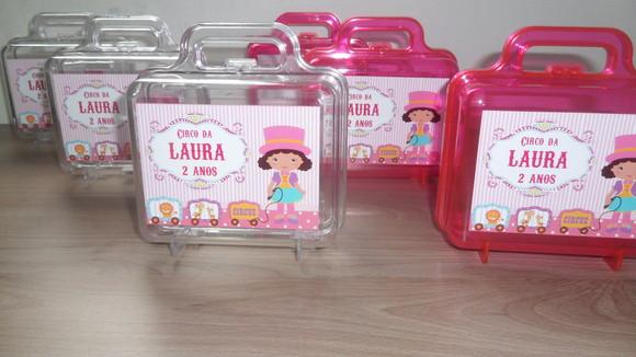 Maletinha Personalizada Tema Circo Rosa